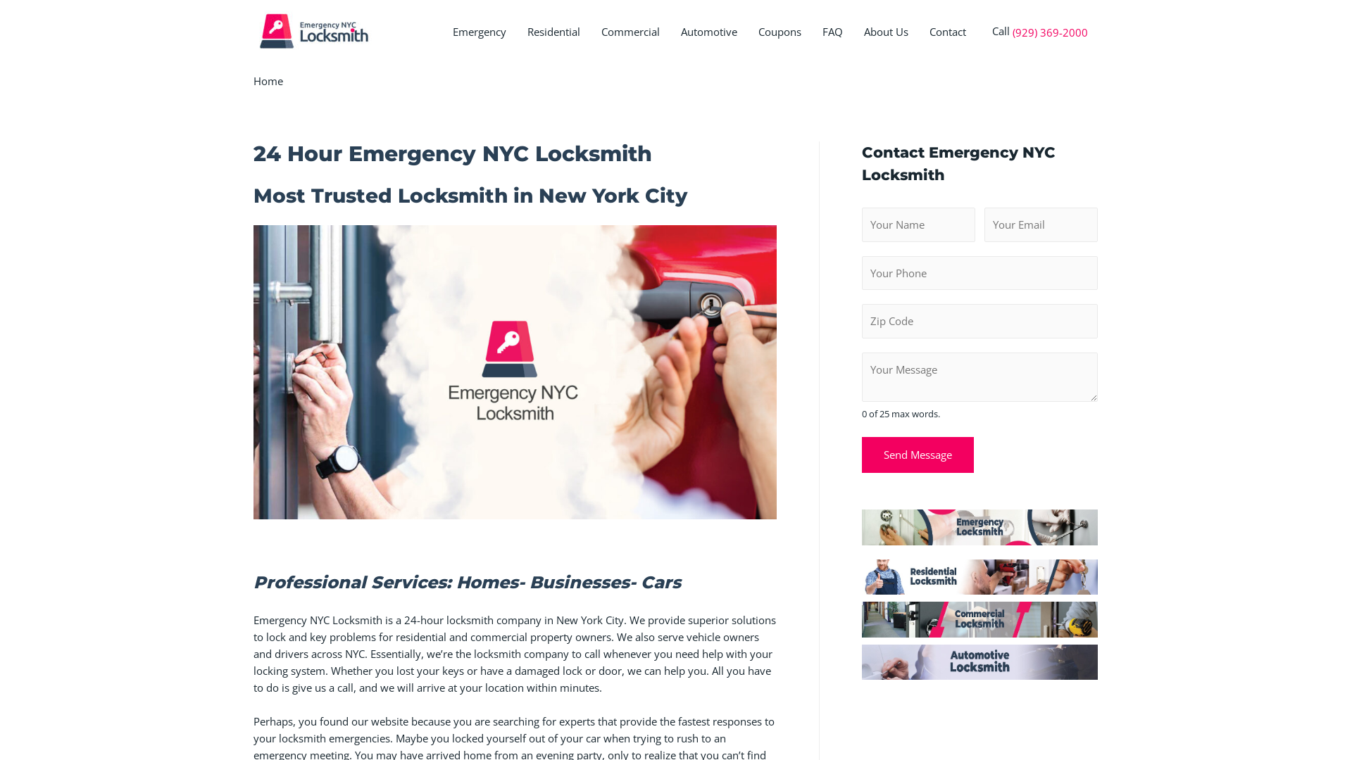 Emergency NYC locksmith